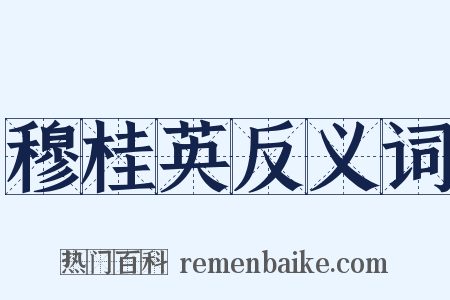 穆桂英反义词是什么意思的图片